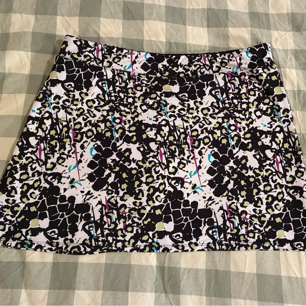 Tranquility Skort Abstract Athleisure Sporty Golf Tennis Travel Hiking EUC XL